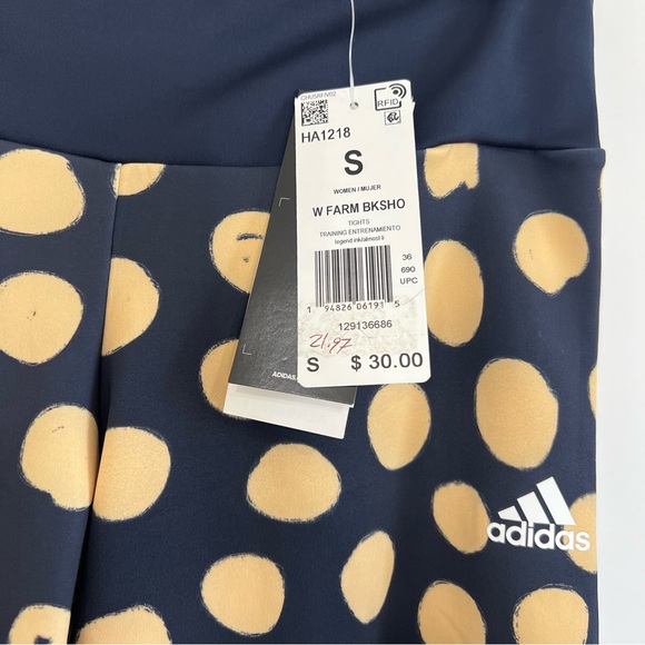 FINAL PRICE Adidas X Farm Rio Polka Dot Bike Shorts - Picture 5 of 9